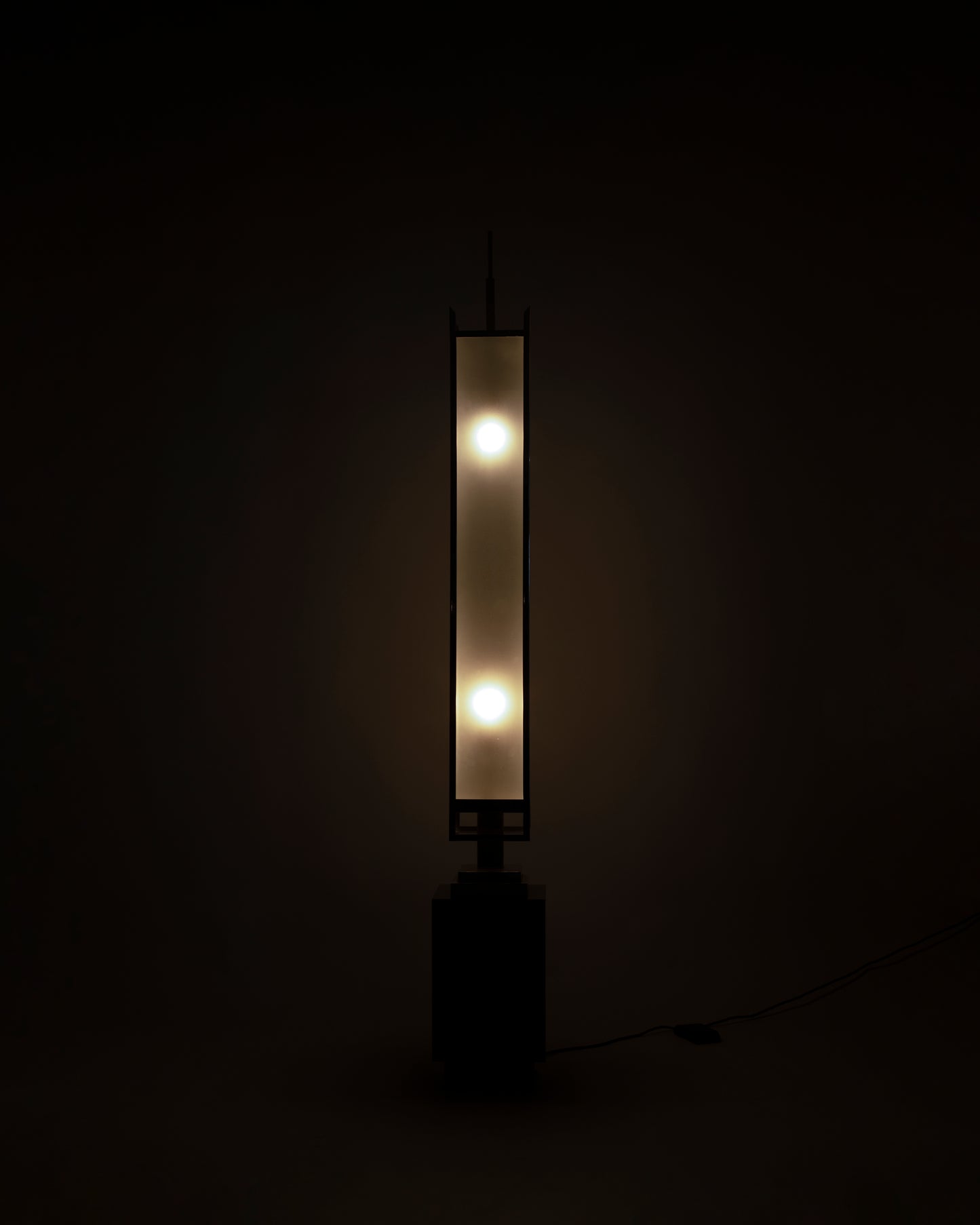 LAMPADAIRE EN CHROME & ÉBÈNE DE MACASSAR, FRANCE