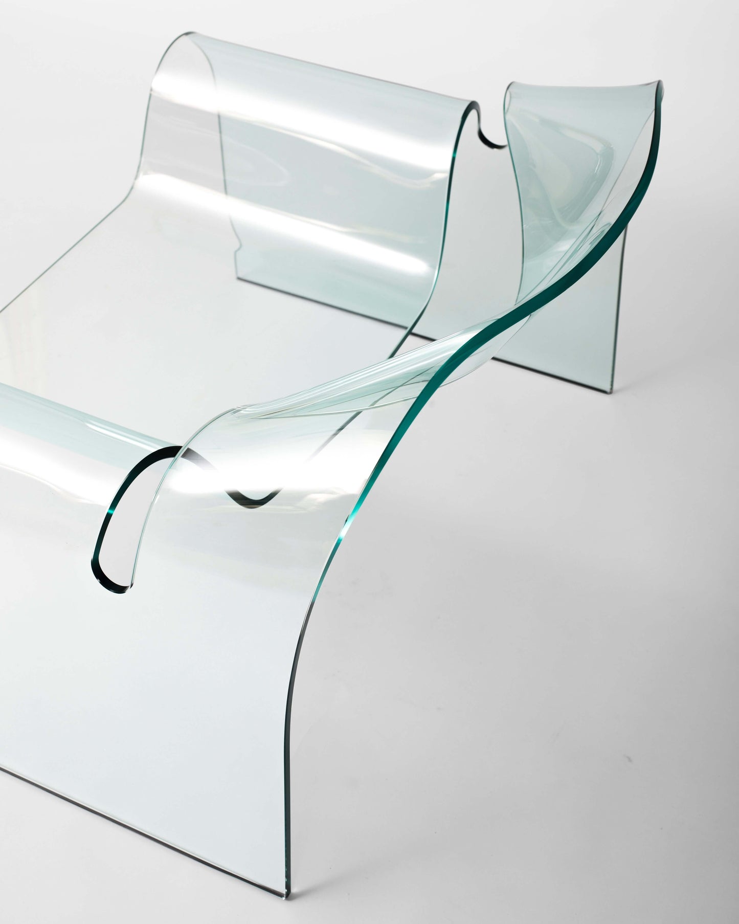 Ghost Cini Boeri – Fauteuil vintage en verre édité par Fiam en 1987, design iconique de 1980.