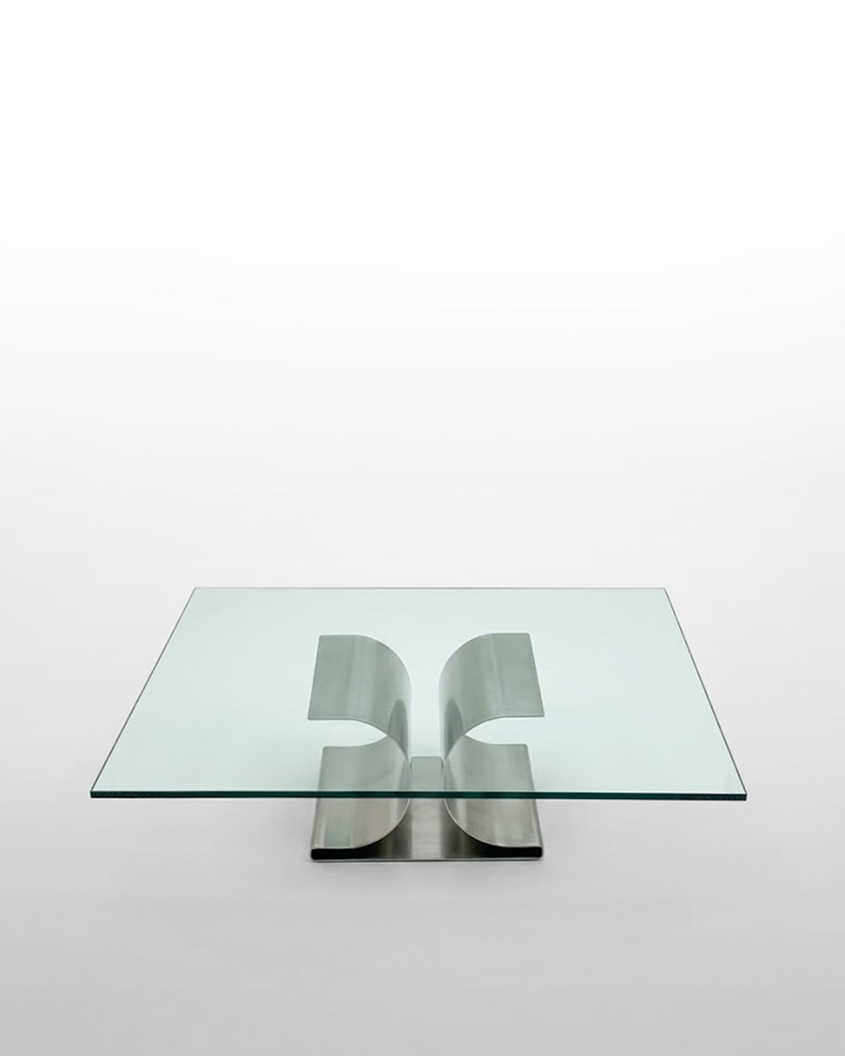 MICHEL BOYER, TABLE BASSE "X" PAR UGINOX, 1968