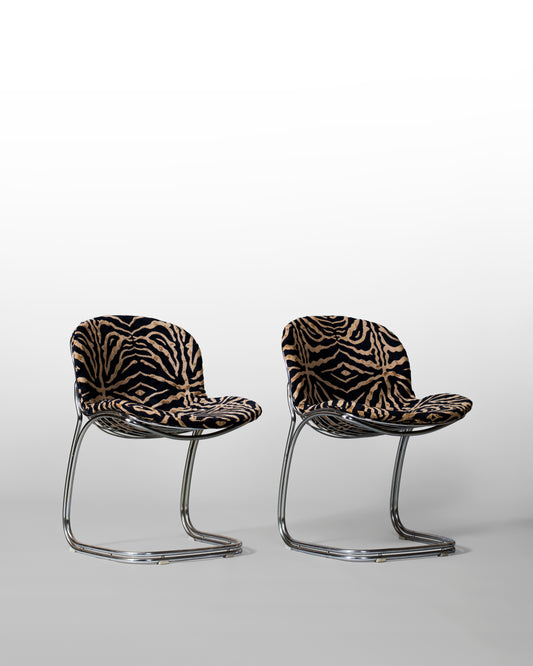 PAIRE DE CHAISE GASTONE RINALDI SABRINA, RIMA, 1970