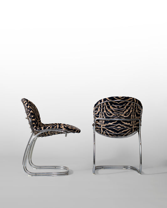 PAIRE DE CHAISE GASTONE RINALDI SABRINA, RIMA, 1970