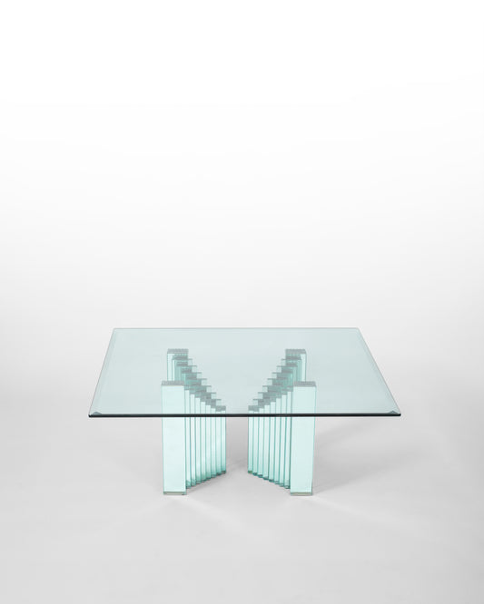 TABLE BASSE CARRE PAR LUIGI MASSONI, GALLOTTI & RADICE, 1980