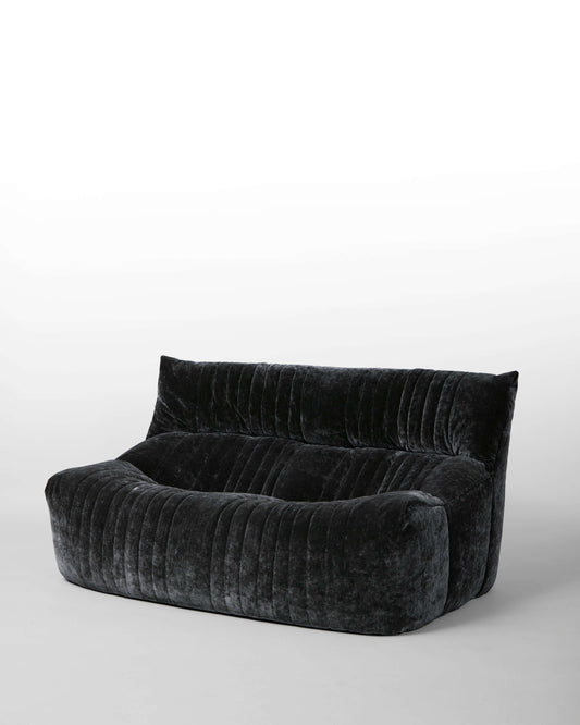 Aralia Ligne Roset – Canapé vintage en velours vert par Michel Ducaroy, design iconique des années 1980.