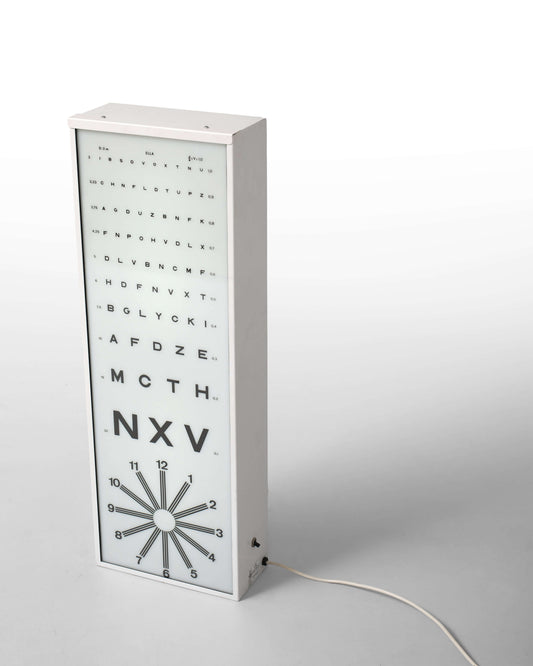 Panneau Lumineux Ophtalmo - Echelle Monoyer - Lampe vintage.