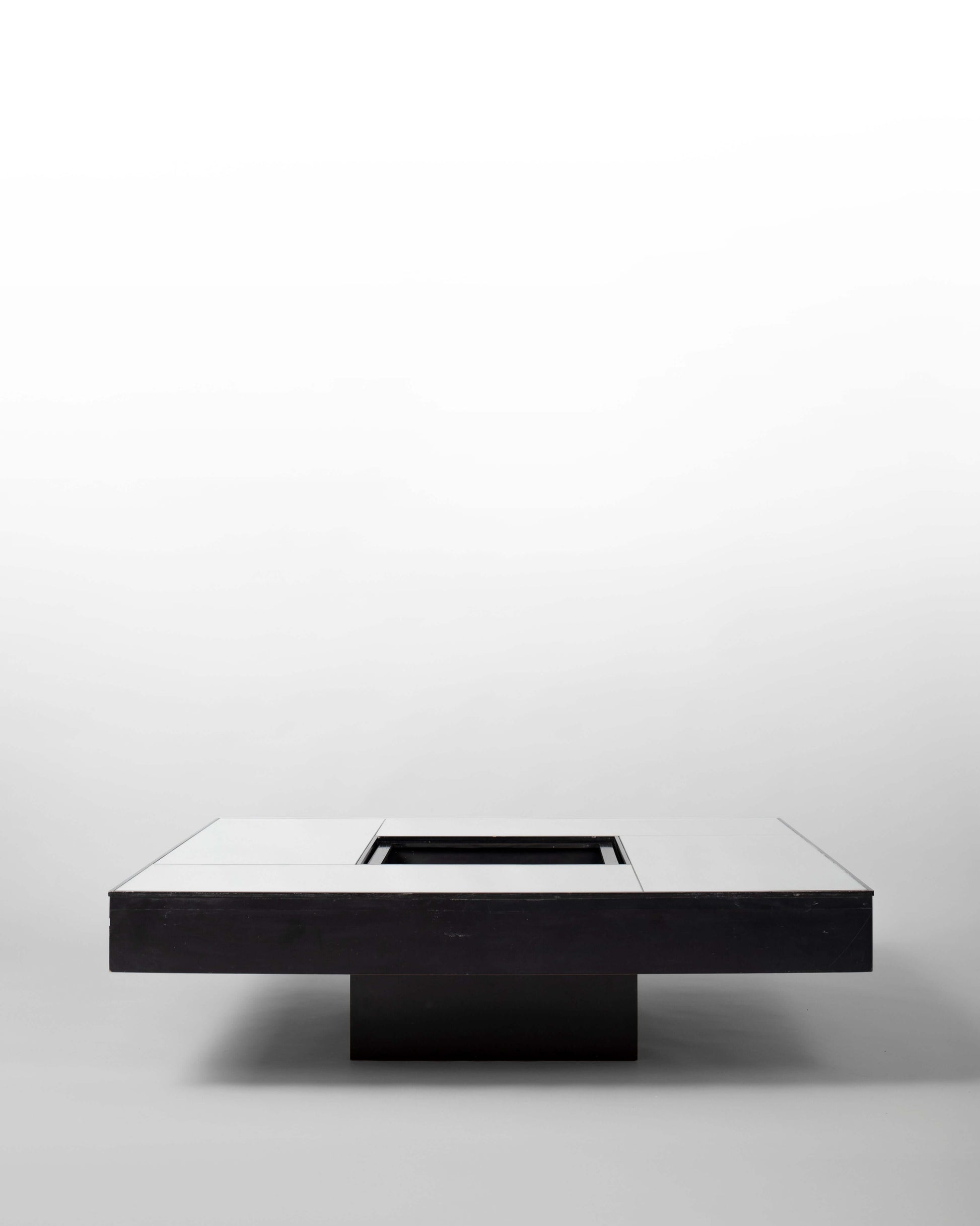 Table Basse Miroir Vintage – Desin Italien des années 1980.